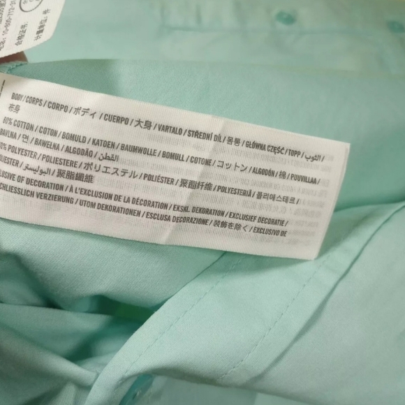 Abercrombie and Fitch Shirt Womens Medium Blue Long Sleeve Oversized Causal NWT - Picture 12 of 13